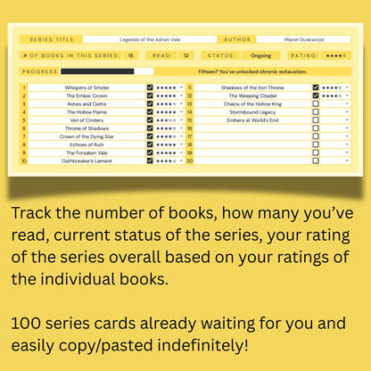 Serial Offender Series Tracker